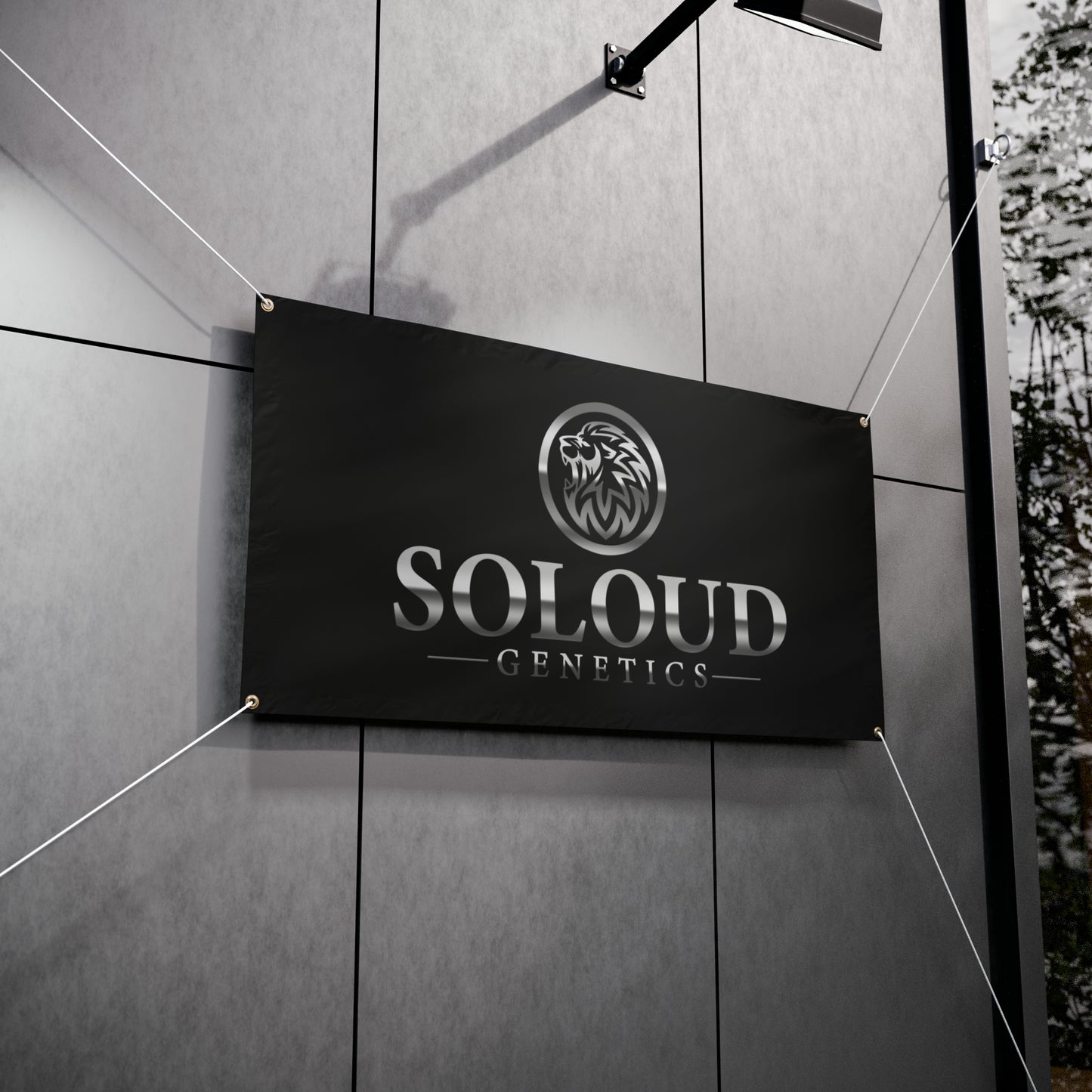 SOLOUD GENETICS VINYL BANNER (BLACK)