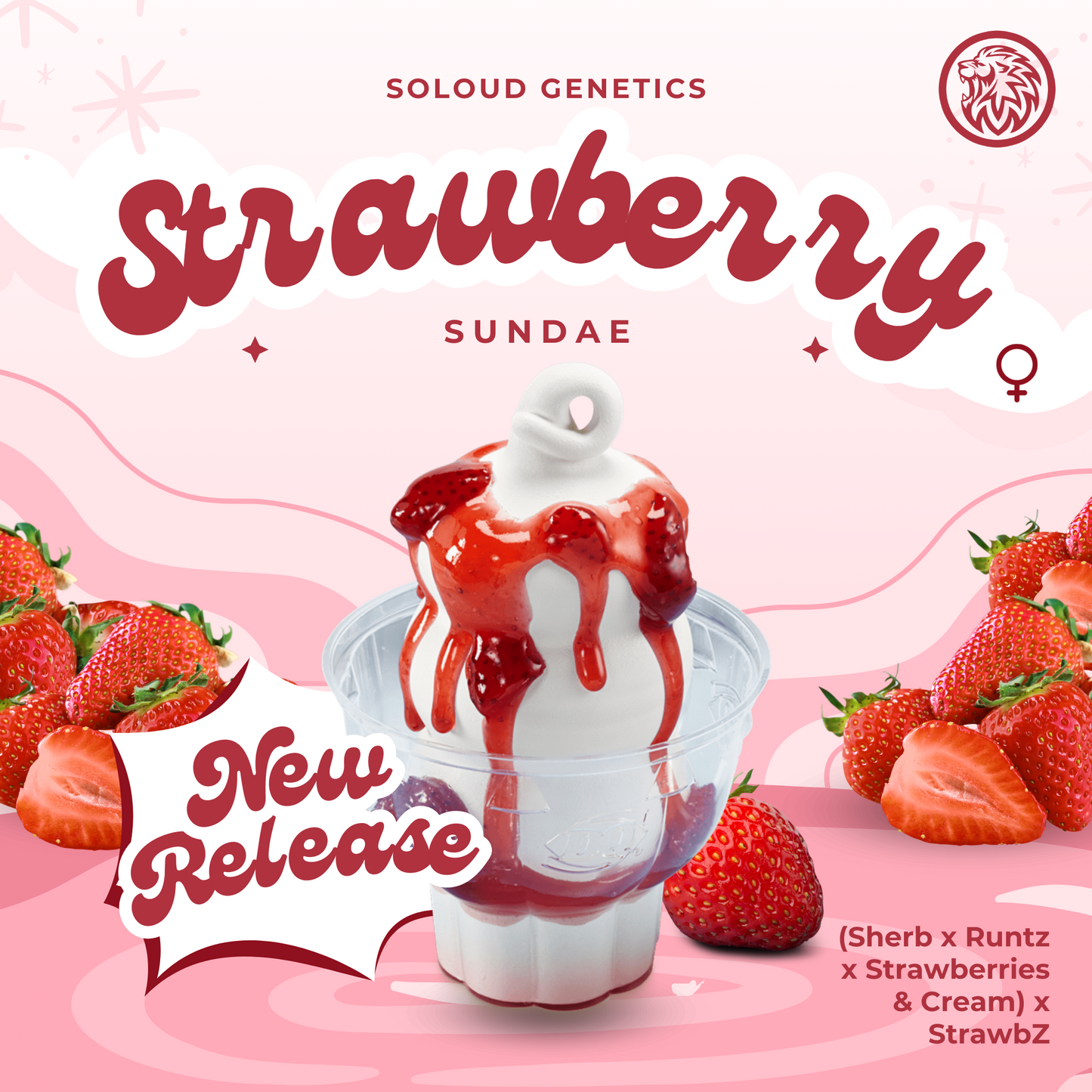 STRAWBERRY SUNDAE STRAIN FEMINIZED CANNABIS SEDDS