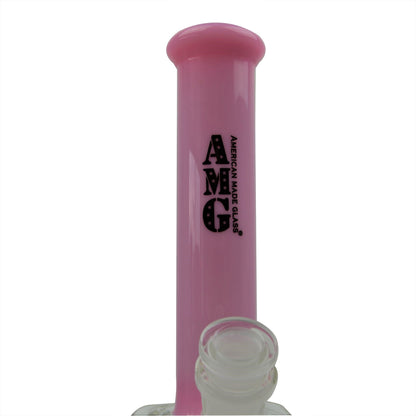 AMG Glass 9 inch Cube Base Bong Water Pipe