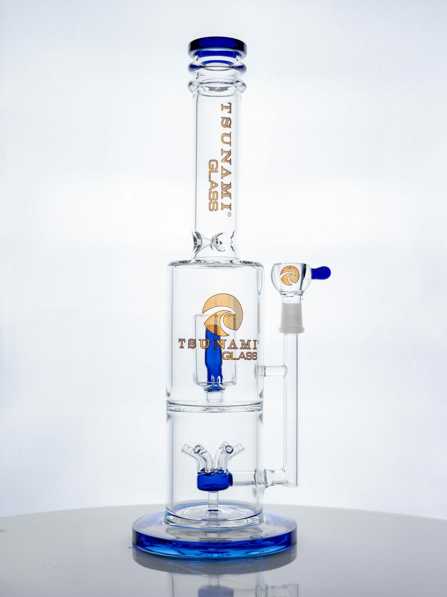 Tsunami 14″ Sprinkler Cube Perc Water Pipe - Blue