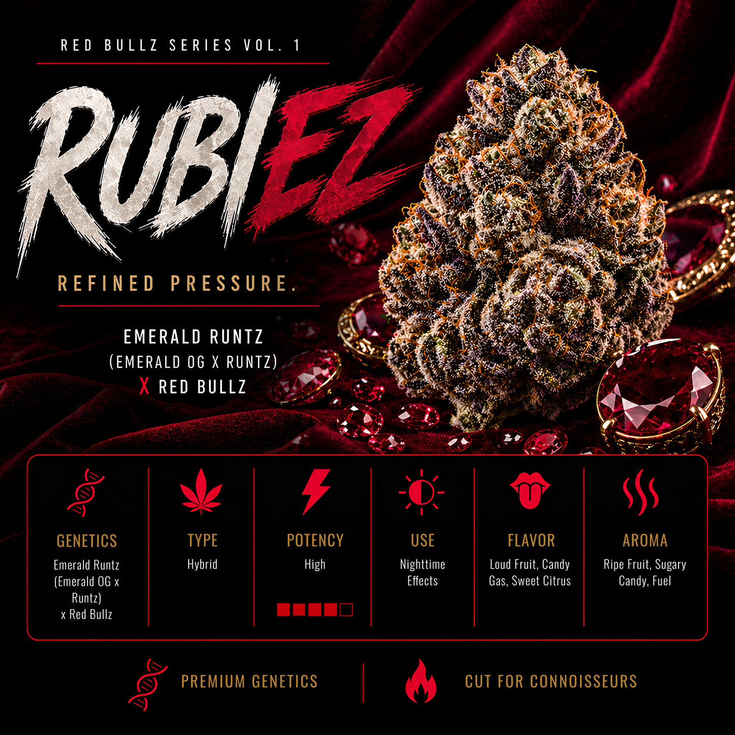 RUBIEZ (EMERALD OG X RED BULLZ) FEM