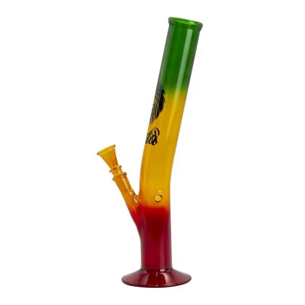 13.5" Rasta Colored Glass Water Pipe Bong w/ Lion Logo