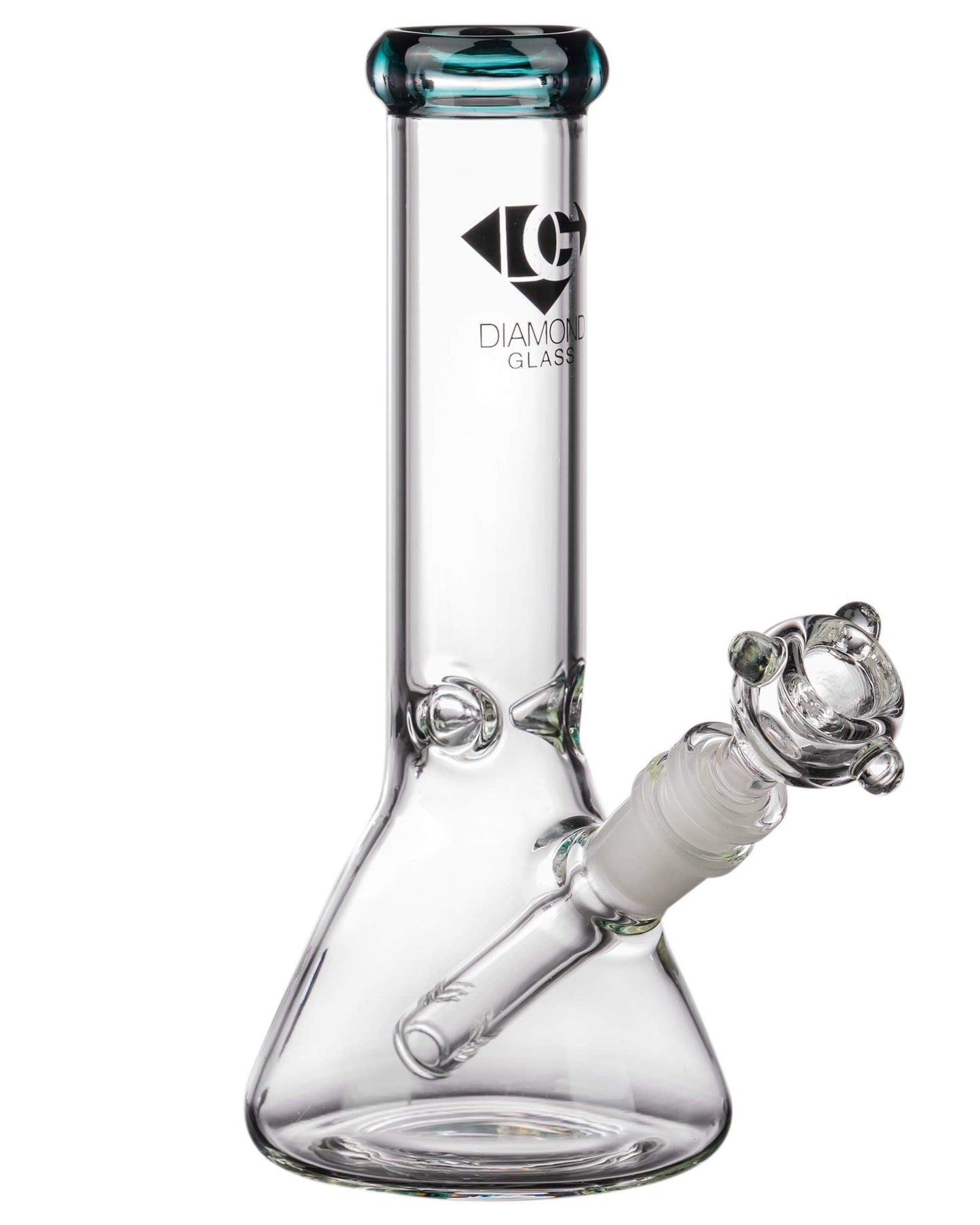 Diamond Glass - 8" Basic Beaker Base Water Pipe Bong - Teal