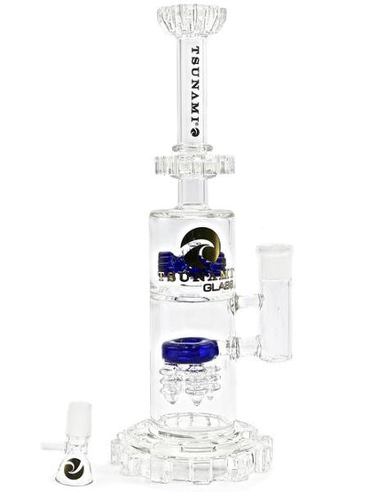 Tsunami 14″ Gear Base Electric Showerhead Glass Water Pipe Bong