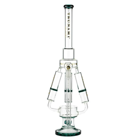 Tsunami 21″ Sprinkler Perc Quad Honeycomb Dab Rig - Green